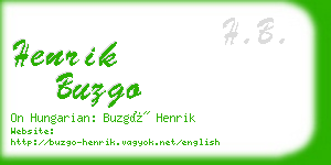 henrik buzgo business card